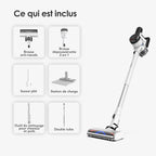 Tineco Pure One S15 Essentials Aspirateur Balai sans Fil Intelligent, Brosse Anti-nœuds, Puissant, Longue Autonomie, Excellent pour Multi-Surface, Le Nettoyage des Poils d’Animaux avec éclairage LED