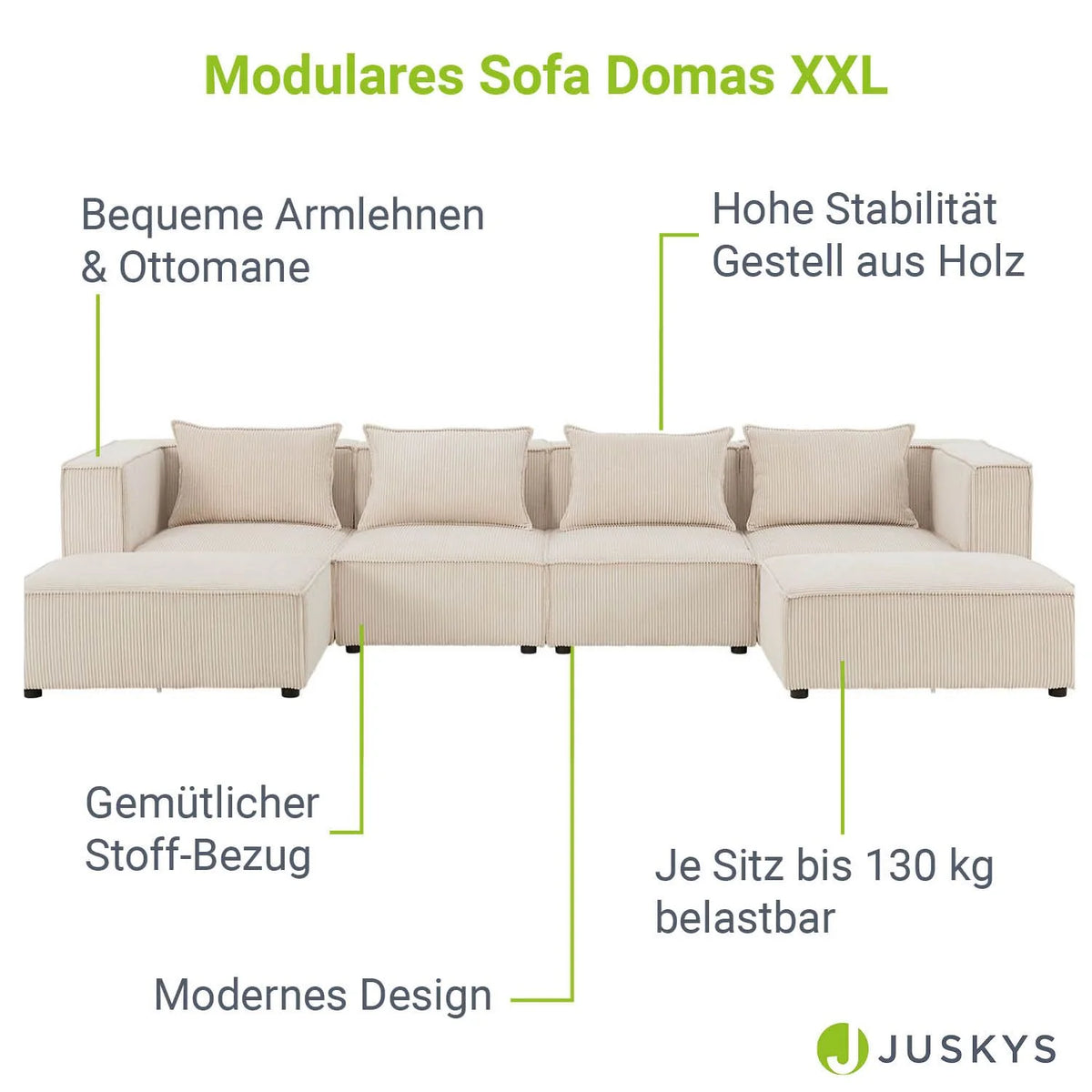 Canapé modulaire Domas XXL 2025 – salon modulaire