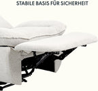 Fauteuil inclinable FLEXISPOT XC6, canapé pivotant à bascule, fauteuil TV avec dossier réglable, fauteuil inclinable pour chambre, salon et home cinéma (beige)