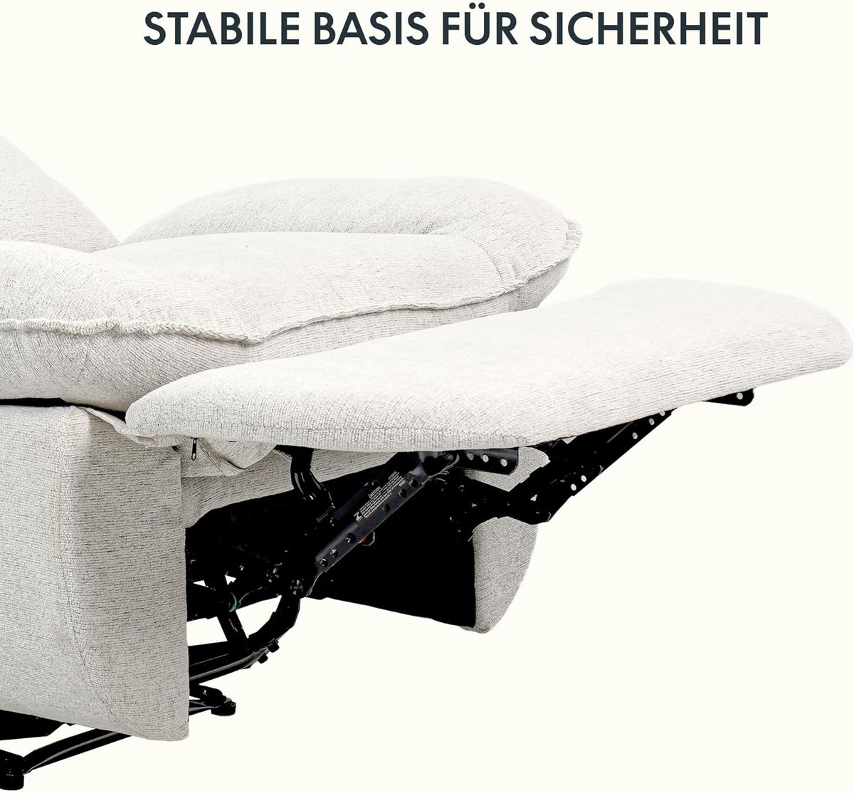 Fauteuil inclinable FLEXISPOT XC6, canapé pivotant à bascule, fauteuil TV avec dossier réglable, fauteuil inclinable pour chambre, salon et home cinéma (beige)