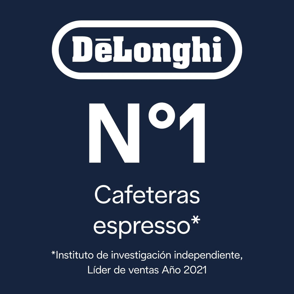 Machine à café De'Longhi Dedica - Acier inoxydable, pompe, pour café moulu ou dosettes, expresso et cappuccino, réservoir de 1,3 litre, système anti-gouttes, modèle EC685.M, couleur métal