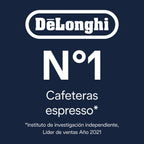 Machine à café De'Longhi Dedica - Acier inoxydable, pompe, pour café moulu ou dosettes, expresso et cappuccino, réservoir de 1,3 litre, système anti-gouttes, modèle EC685.M, couleur métal
