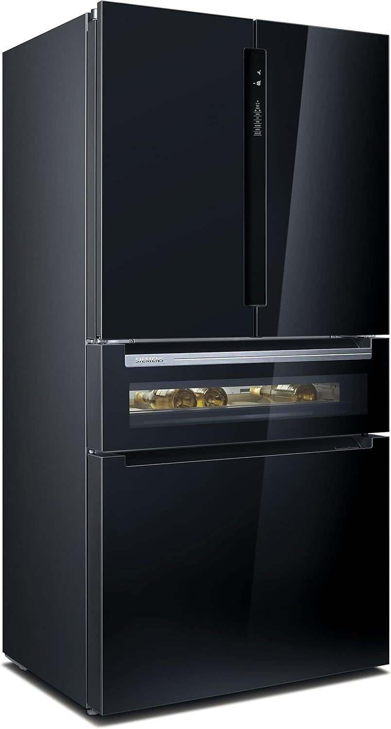 SIEMENS KF96NVPEA iQ300 Multi-Door-Kühlschrank, 183 x 91 cm, 405 L Kühlen & 200 L Gefrieren, hyperFresh längere Frische, noFrost nie wieder abtauen, superCooling schnellere Kühlung