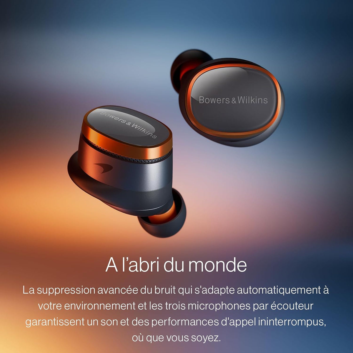 Bowers & Wilkins Pi8 Écouteurs sans Fil True Wireless, Réduction de Bruit, Bluetooth, aptX, Microphones Intégrés