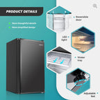Mini-réfrigérateur EUHOMY 2025 avec congélateur compact. Porte simple