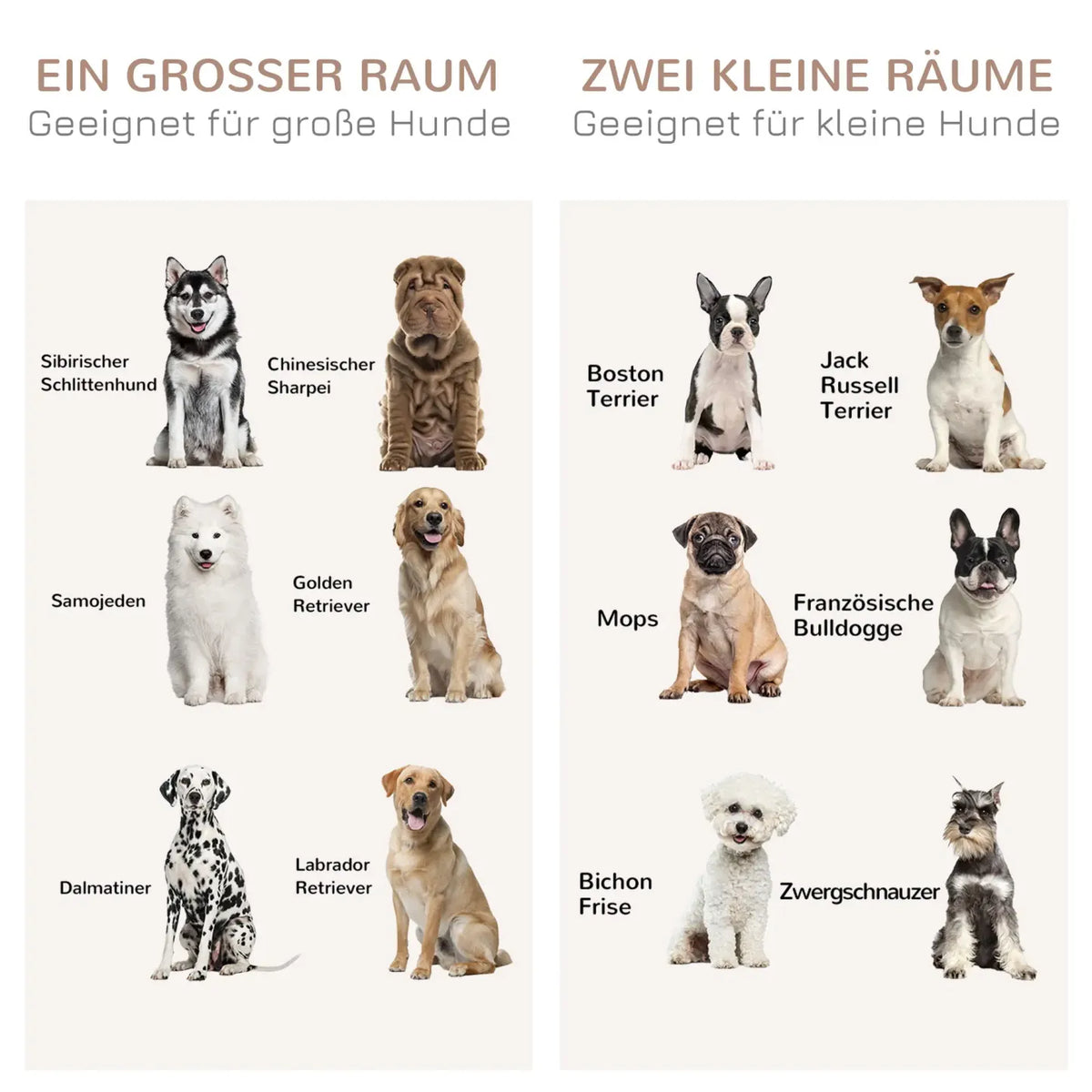 PawHut Hundekäfig Beistelltisch 2-in-1 mit Trennwand verriegelbar