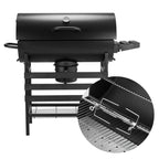 TEENO Chariot à Barbecue de Bois,Grill XXL à Charbon avec Couvercle, Thermomètre,Tiroir à Cendres,Gants anti-brûlures, Évent Réglable,Grand Barbecue au Charbon de Bois (Upgraded (with chicken grill))